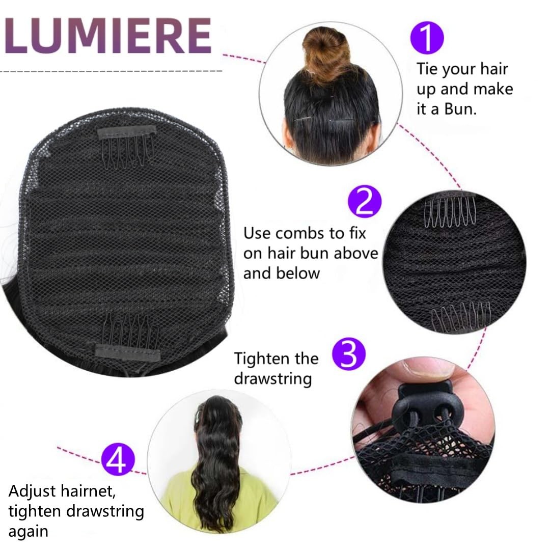 Body Wave Drawstring Ponytail 80g Remy Human Hair 10 Inch Natural Black – Easy