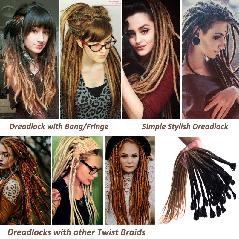 Full Head Crochet Dreads Locks 100% Handmade Dreadlocks Thick Hair Extensions US