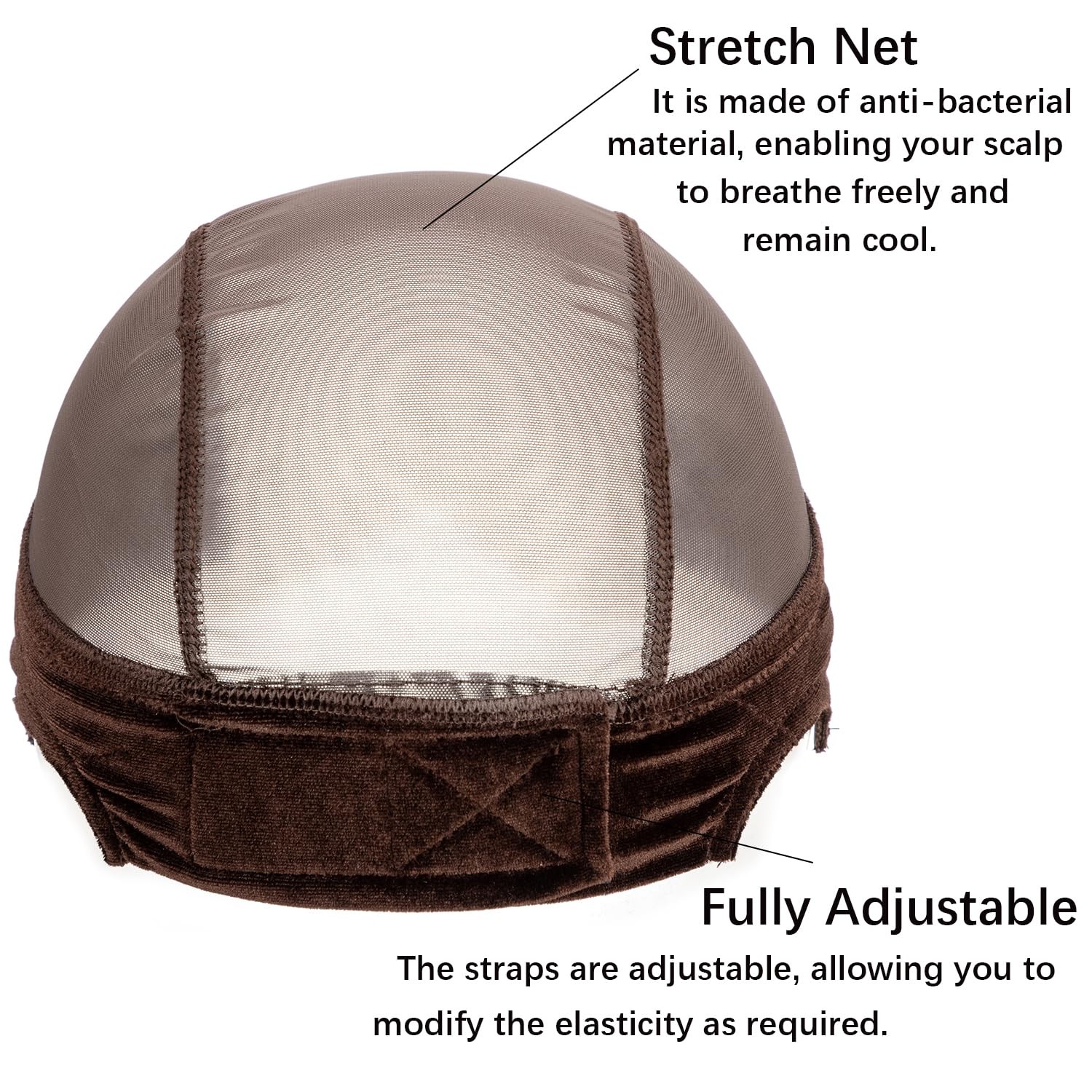 Lace Wig Caps for Women with Grip Band Keeping 1pcs-4×5-brown