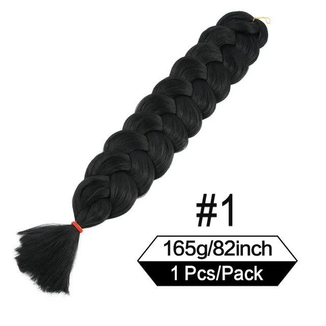 82 Inch Long Jumbo Braiding Hair Synthetic Braids Crochet Hair Extensions 165g P