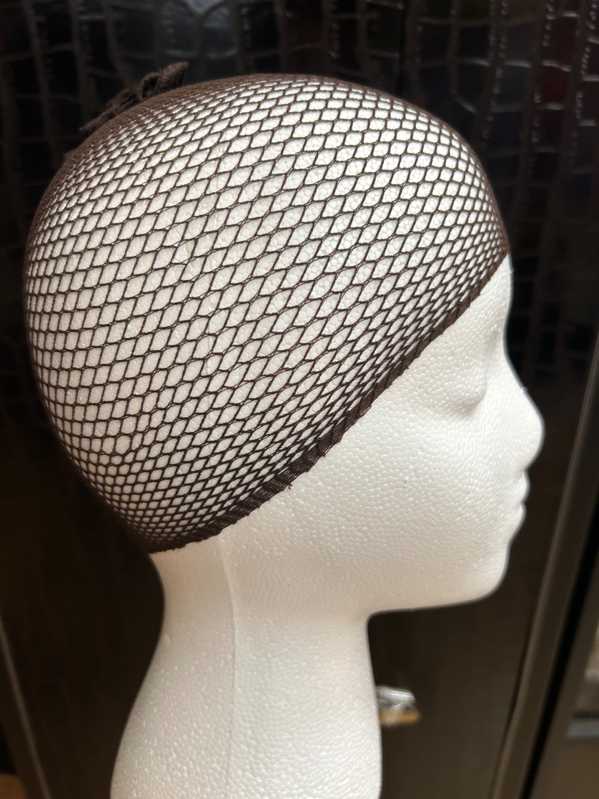 OPEN TOP WIG LINER CAP – DARK BROWN – MESH FABRIC – PACK OF 3