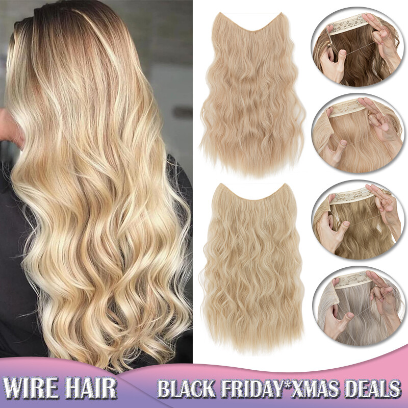 Wire In Hair Extensions Invisible Elastic Band Secret Miracle Ring Real as Human