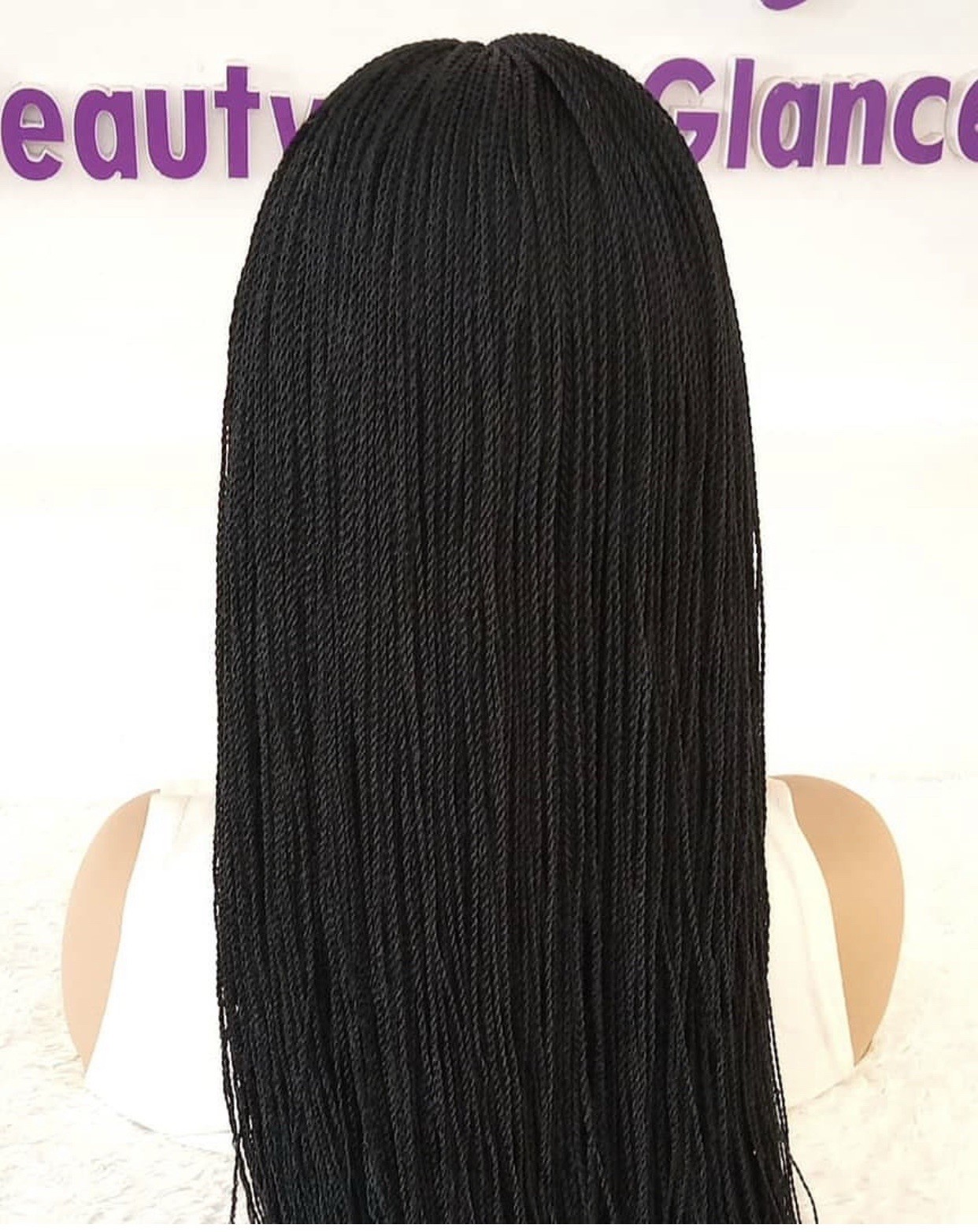 AFRICAN BRAIDED MICRO TWIST WIG ON LACE CLOSURE 28”