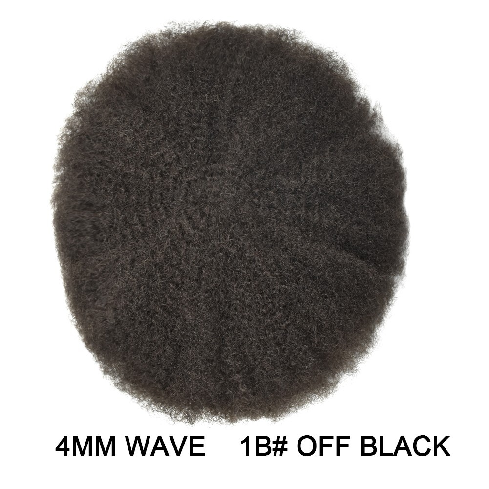 Hair Units for Black Men All Lace Afro Curly African American Toupee Hairpieces
