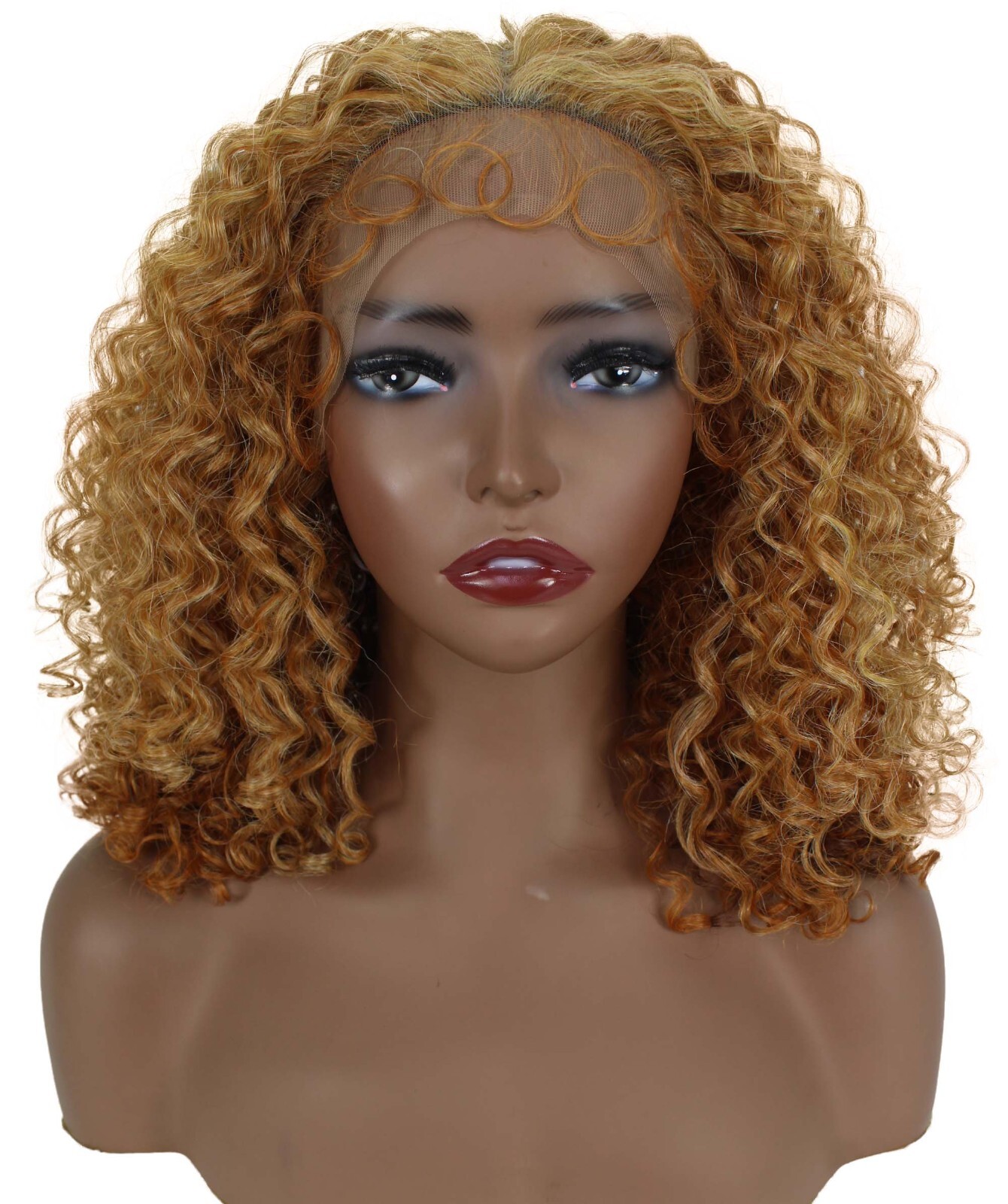 LUXLUXE Cara 4X4” Mid-part HD Lace Front Medium Length Curly Natural Loo BL-0154