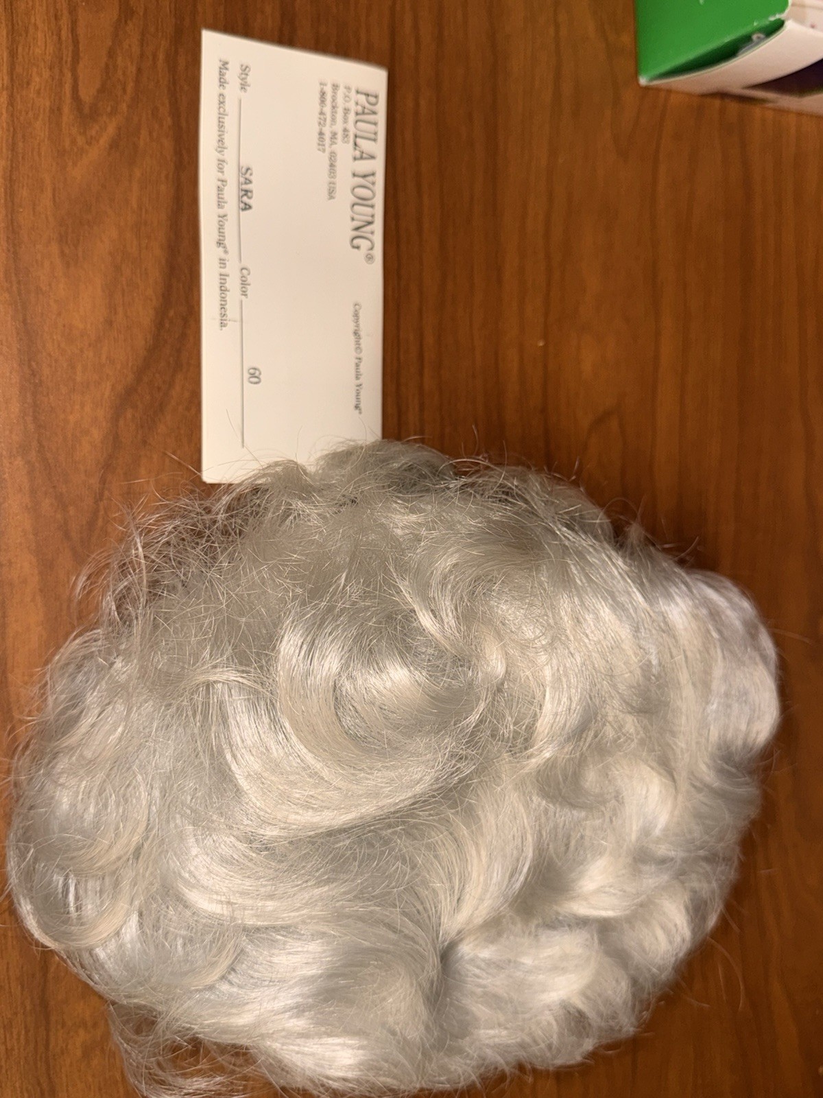 Paula Young Sara Wig Color 60 Silver White Gray Curly Short Wig New In Box