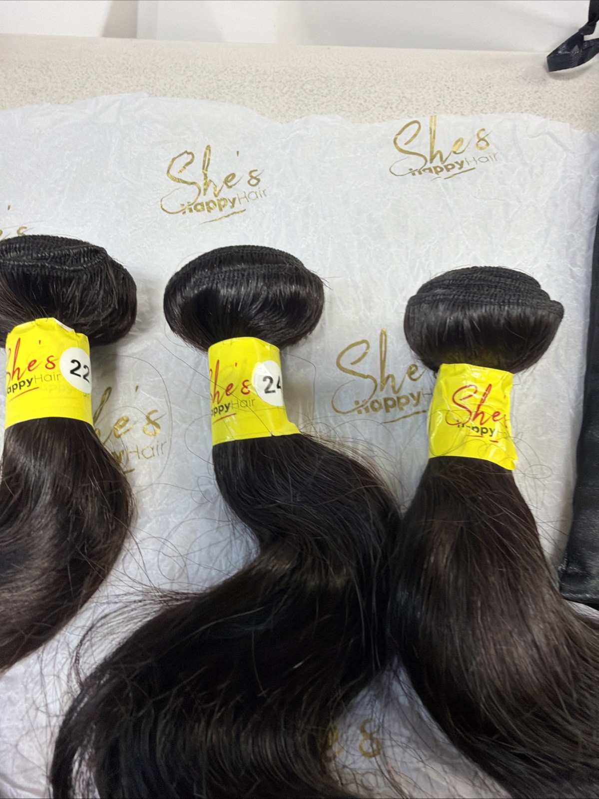 SHES HAPPY HAIR Brazillian Raw Human Bundles 22,24,26in
