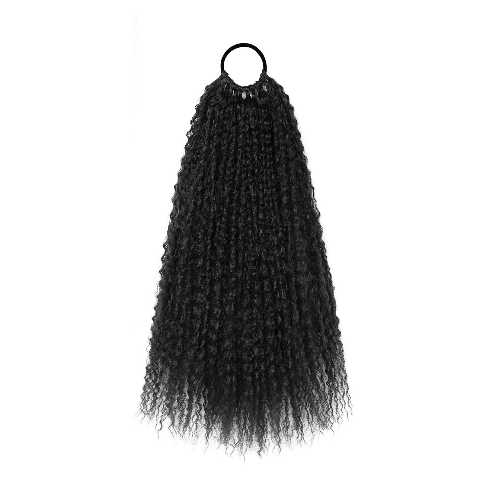 Afro Kinky Curly Ponytails for Black Women Wrap Around Pony Tails with Hair Tie