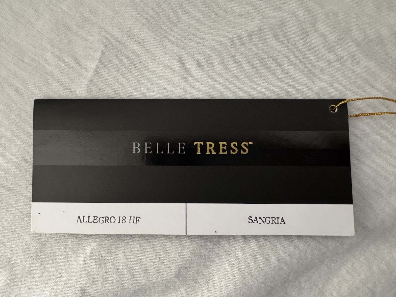 BELLE TRESS ALLEGRO 18” WIG SANGRIA COLOR BNWT MONO PART, LACE FRONT NEVER WORN