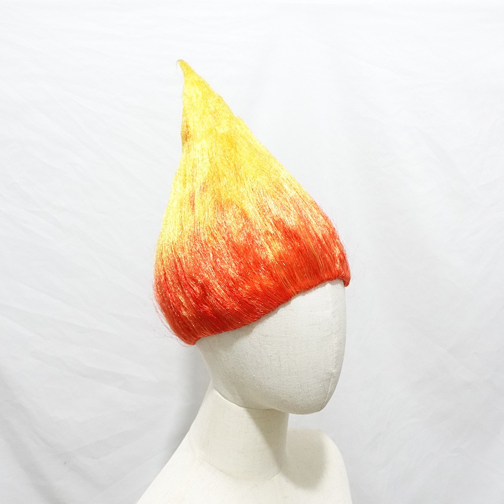 Flame Gradient Pointy Troll Wig Synthetic Heat Resistant Halloween Cosplay Party