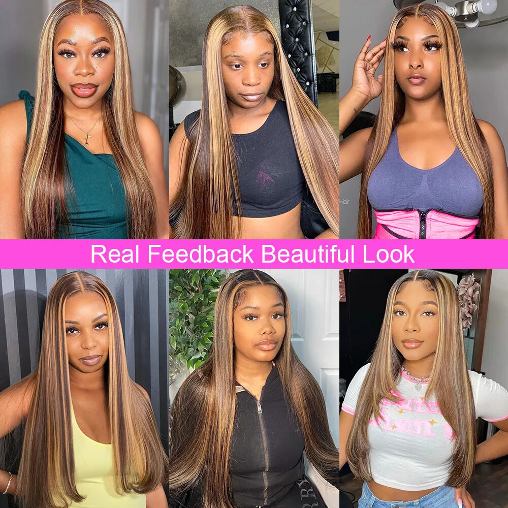 13×4 Lace Front Human Hair Wigs 4/27 13×6 HD Transparent Lace Frontal Wig