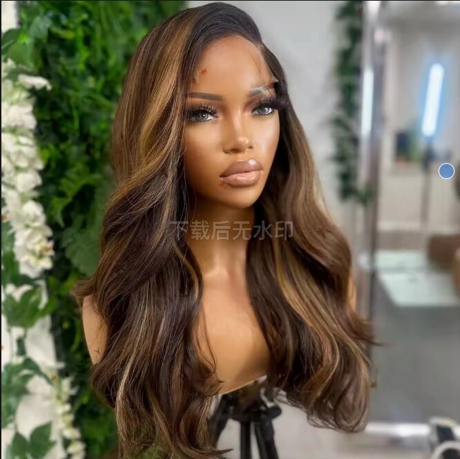 13×4 Lace Front Wig Highlight Body Wave Human Hair Wig Remy Brazilian Hair