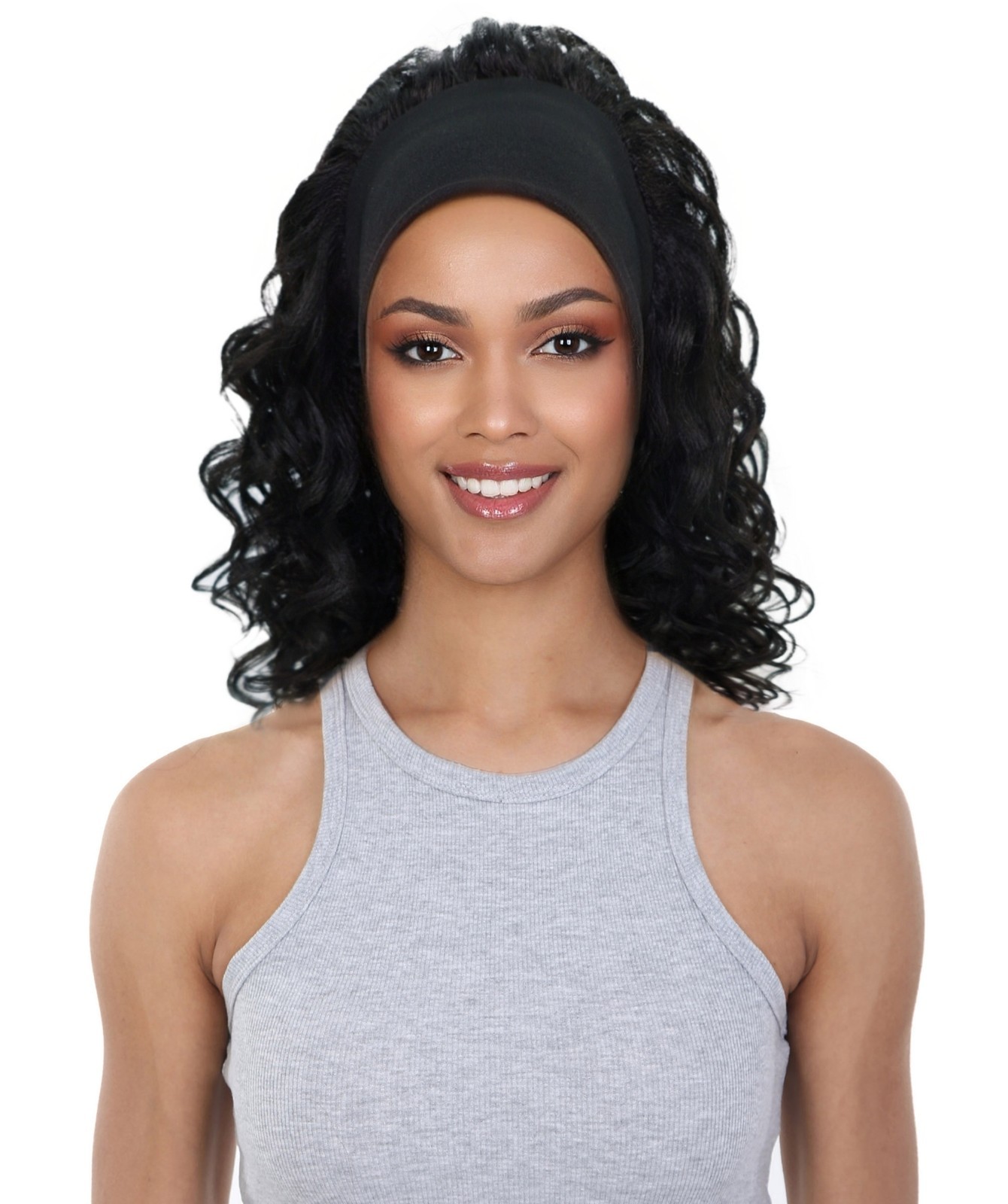 ARIANNA -Inch Easy Slip-On Curly Half Wig With Drawstring Natural-Look