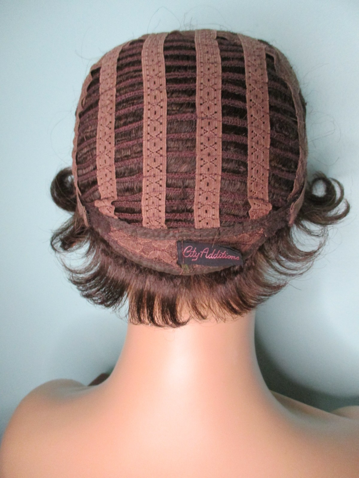 3″ dark brown VINTAGE short shag WIG by CITY ADDITIONS