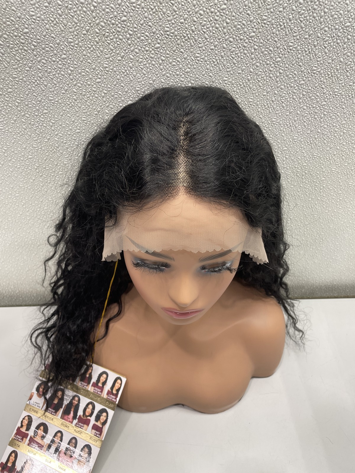 Indu Gold Lavida Natural Black 100% Human Hair Lace Wig, 18″