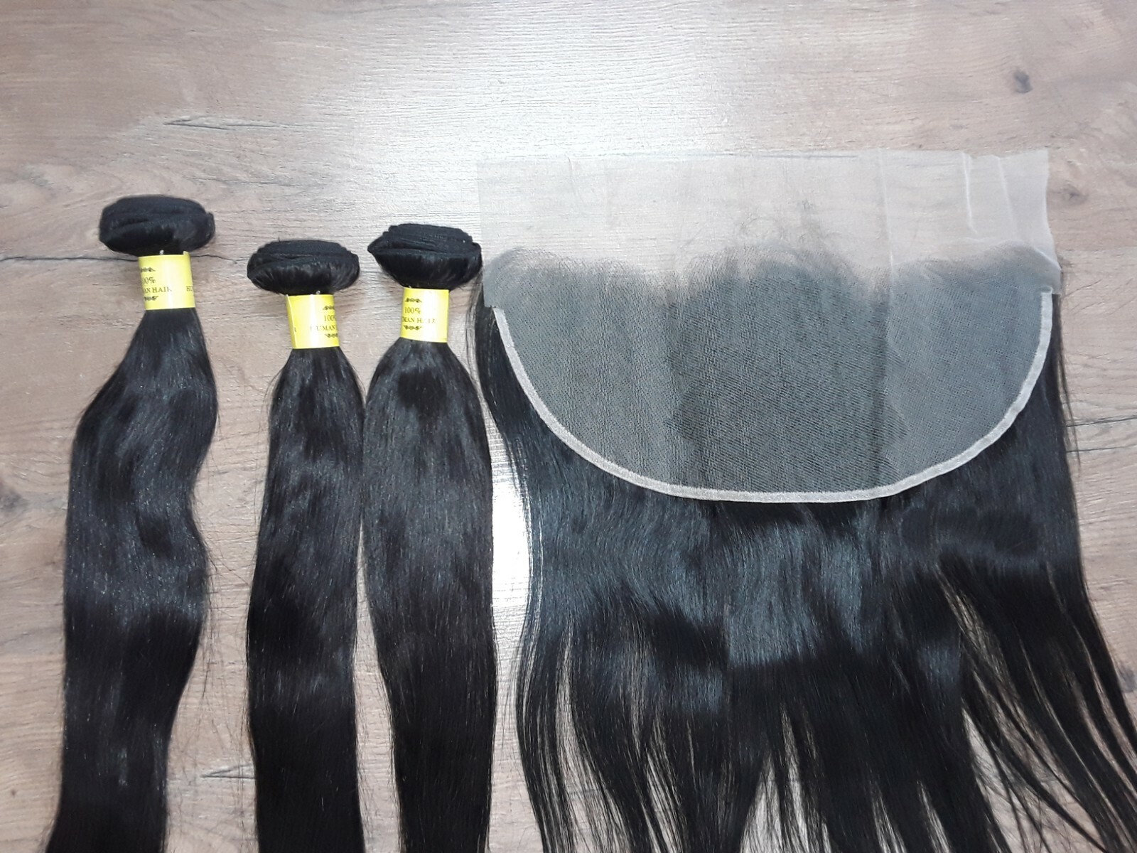 12A BRAZILIAN VIRGIN HUMAN HAIR 4BUNDLES STRAIGHT 16+18+20&16 FRONTALS 13X6 410g
