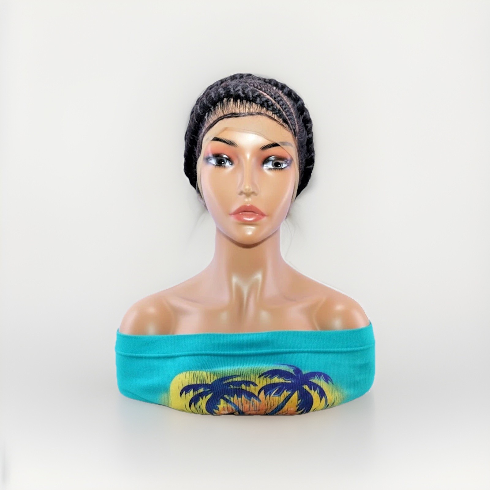 Braided Wig. Large Cornrow Braids. Full Lace with baby hair
