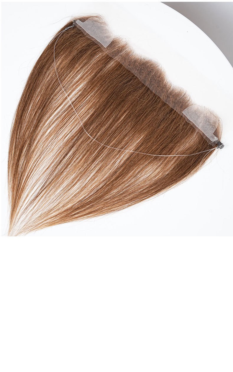 Human Raw Hair Toupee Lace Front Full Lace Topper with Single Knot and Invisible