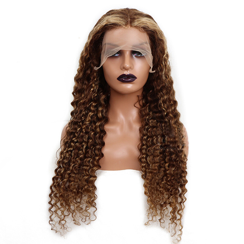 13*4 Lace Front Wig Brazilian 100% Human Hair P4/27 Silky Straight Body Wave