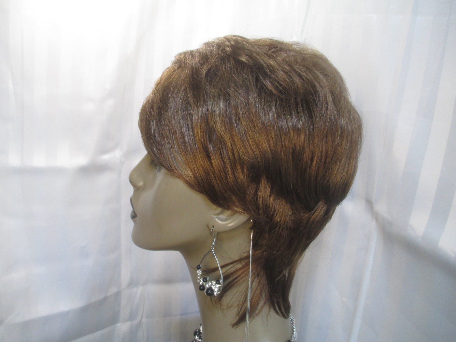 Femi wig short layered long pixi red auburn easy to style shades of auburn NEW