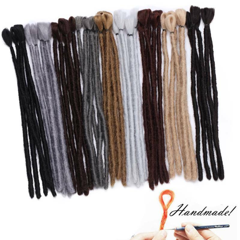 6-12″ Real Natural As Human Dreadlock Briading Hair Extension Black Brown Blonde