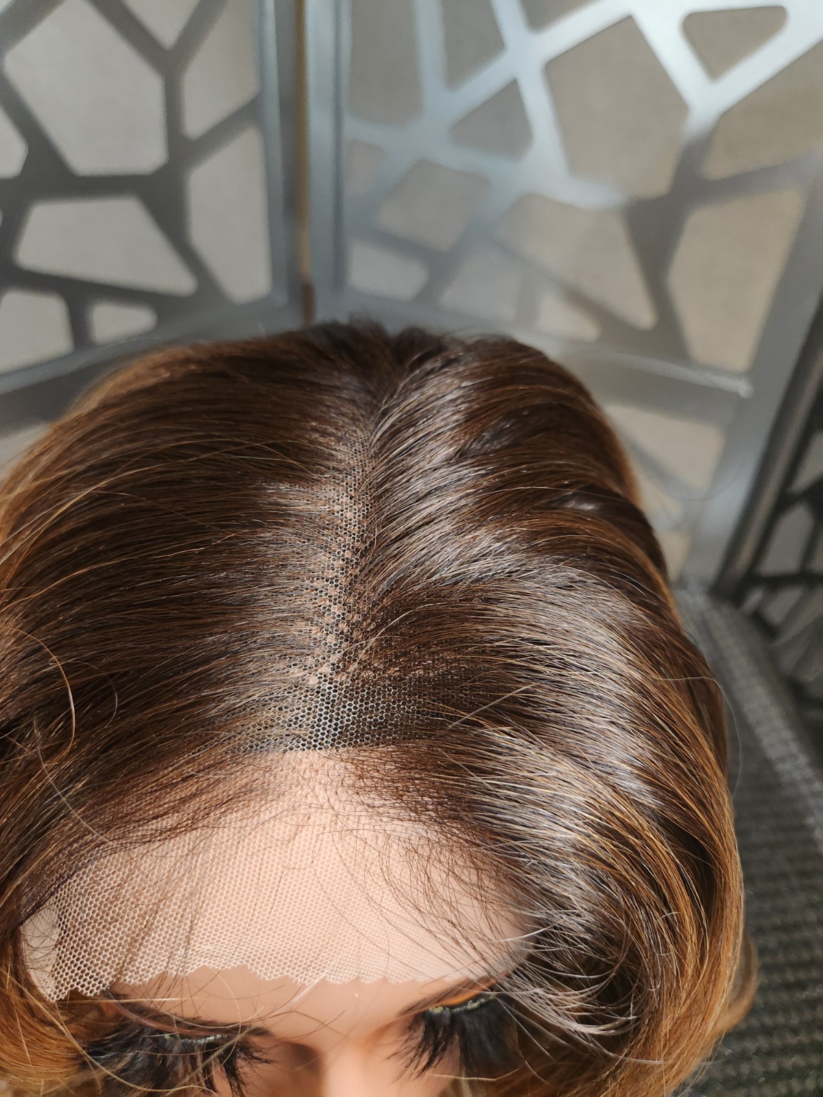 Ombre Strawberry Blonde Curly Wig Freeparting 13×4 Lace Human Blend Loose Wave