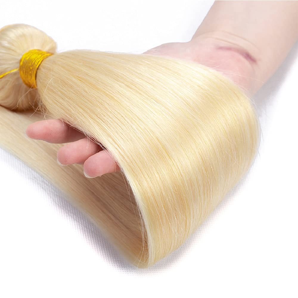 Blonde Bundles Human Hair 613 Straight Bundle Blonde Loose Wave 3 Bundles 18 20