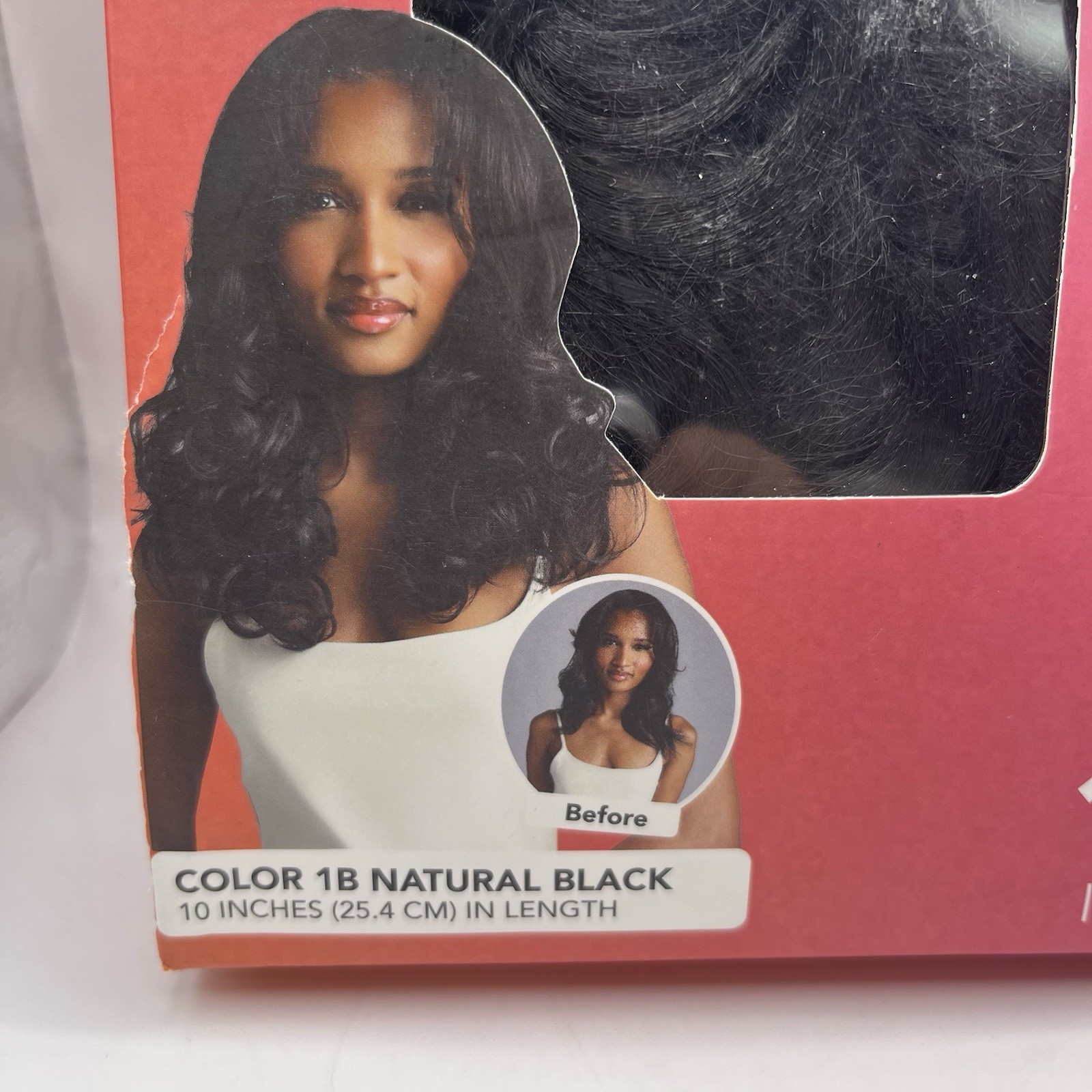 Natural Roots Clip-In Hair Extensions 10” Color 1B Soft Curl & Kinky Curly
