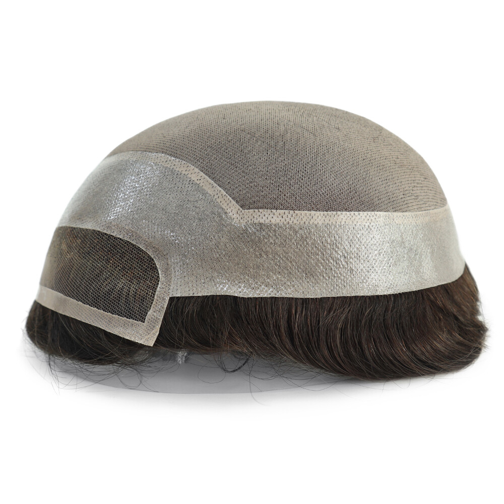Mens Toupee Mono Lace Front Hair Replacement System Hairpiece Economy Shipping