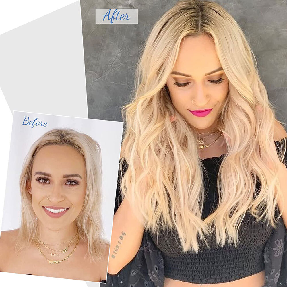 Secret Helos Wire Hair Extensions Invisible Headband Ombre Thick As Human 20/24″