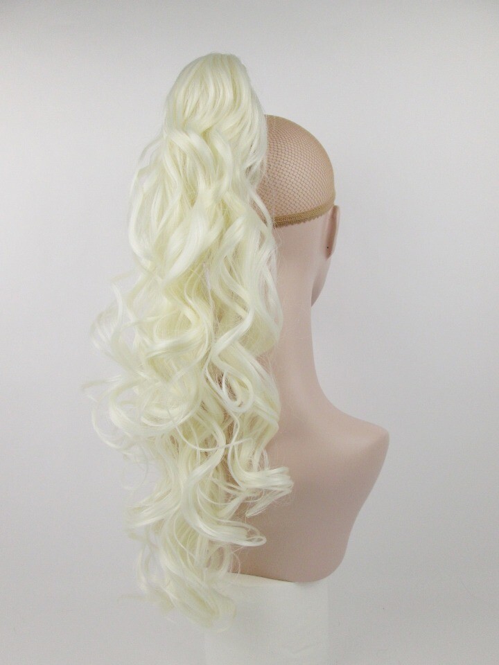 20″ LONG BIG LOOSE CURLS CURLY HAIR LAYERED PONYTAIL HAIRPIECE CLAW CLIP DELANIE
