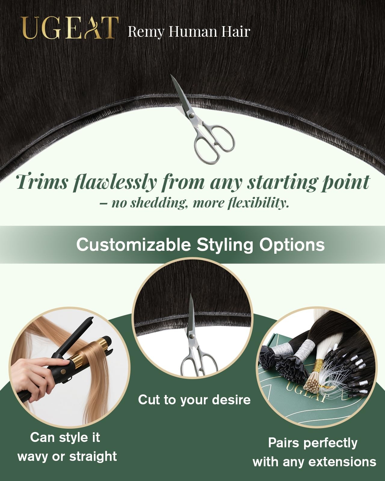 Ugeat Genius Weft Human Hair Extensions Dark Brown Genius Weft Hair Extension…