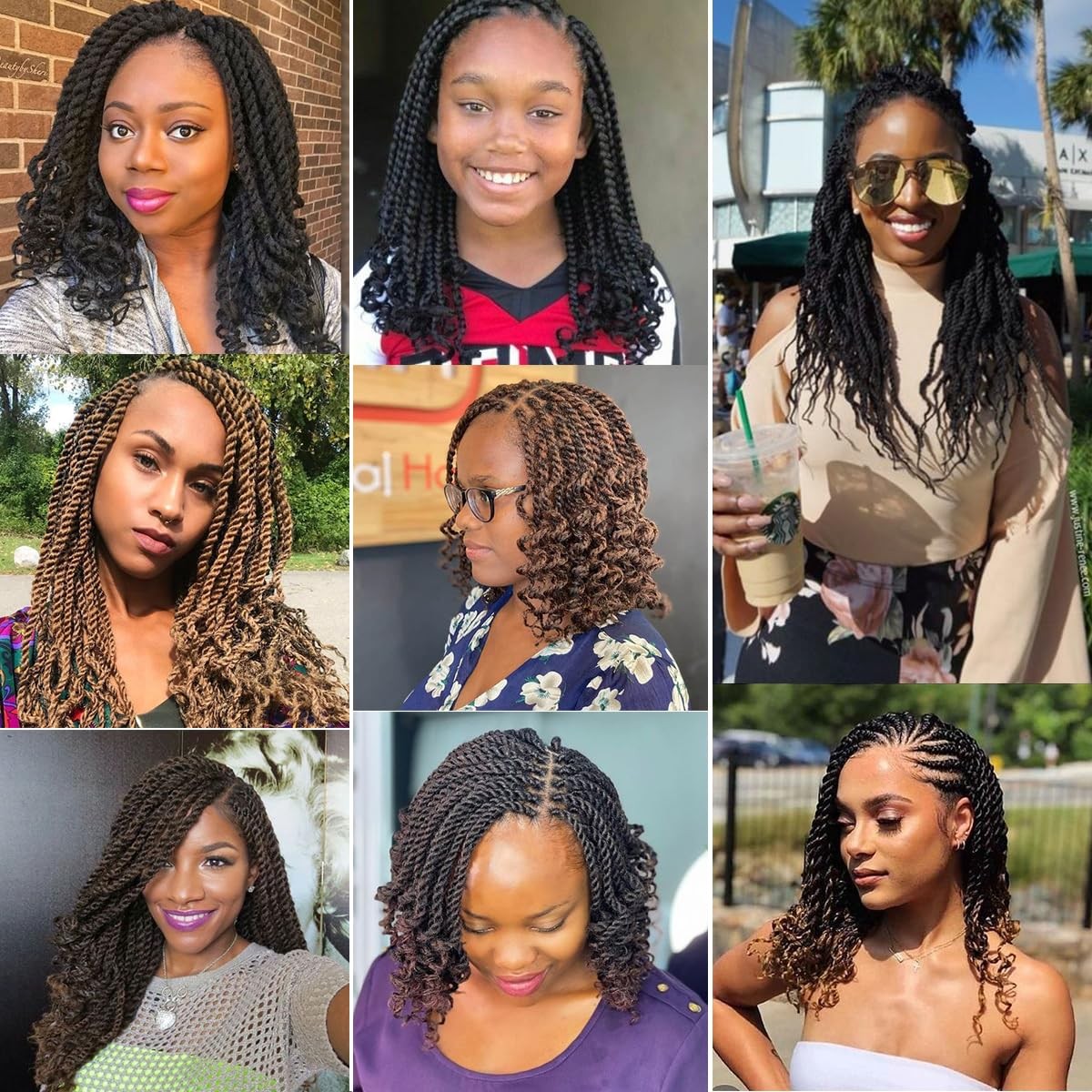 Kachanaa 8 Pack Wavy Senegalese Twist Crochet Hair For Black Women 14 Inch