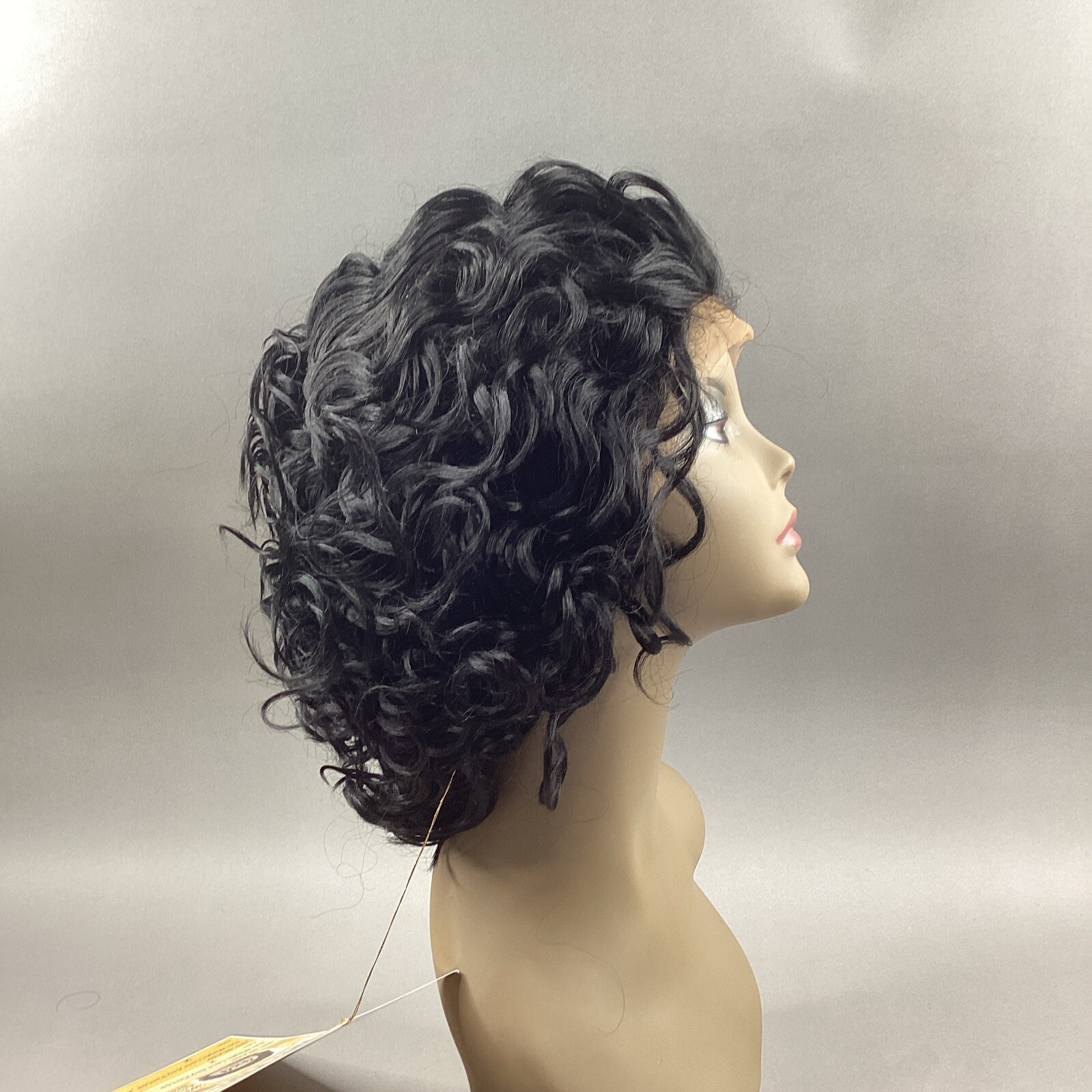 MLA69 #2 Darkest Brown Short Wavy Synthetic Adjustable Free Part Lace Front Wig