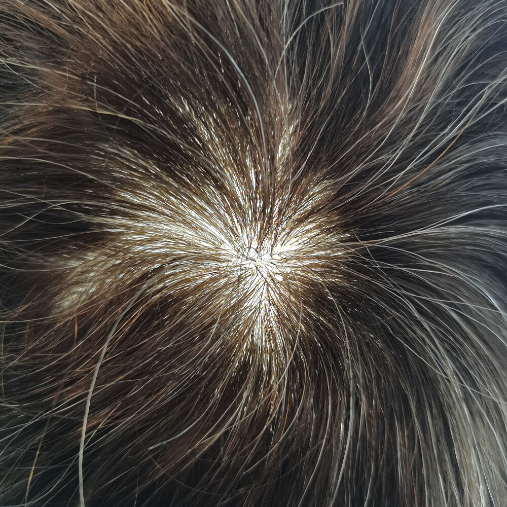 Mens Toupee Full Poly Skin Hairpiece Injected PU Human Hair Replacement Systems