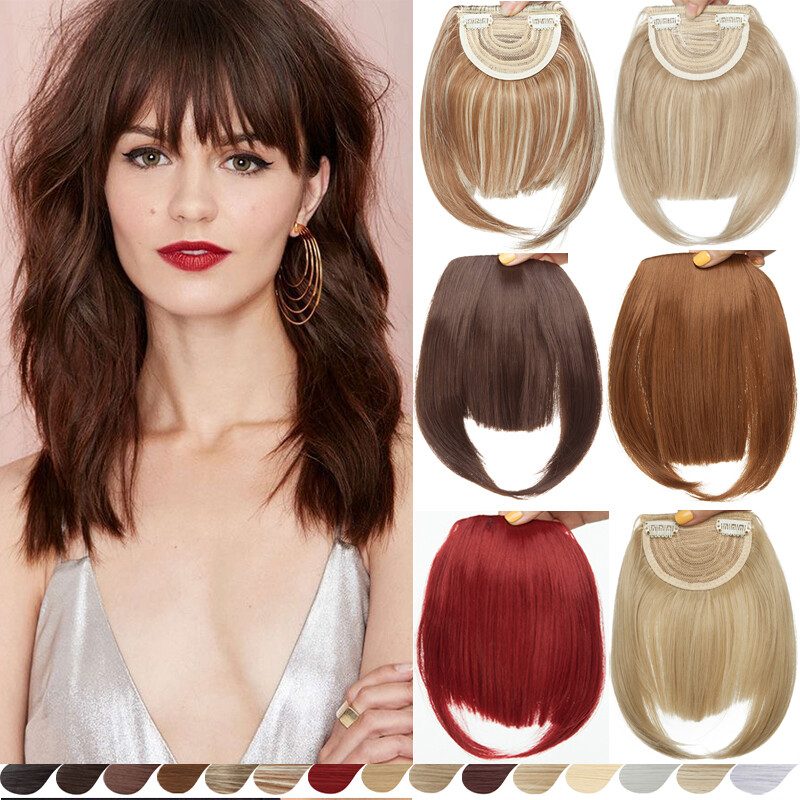 Real Thick Hair Bangs Clip In Hair Extensions Front Hair Piece Fringe for Human