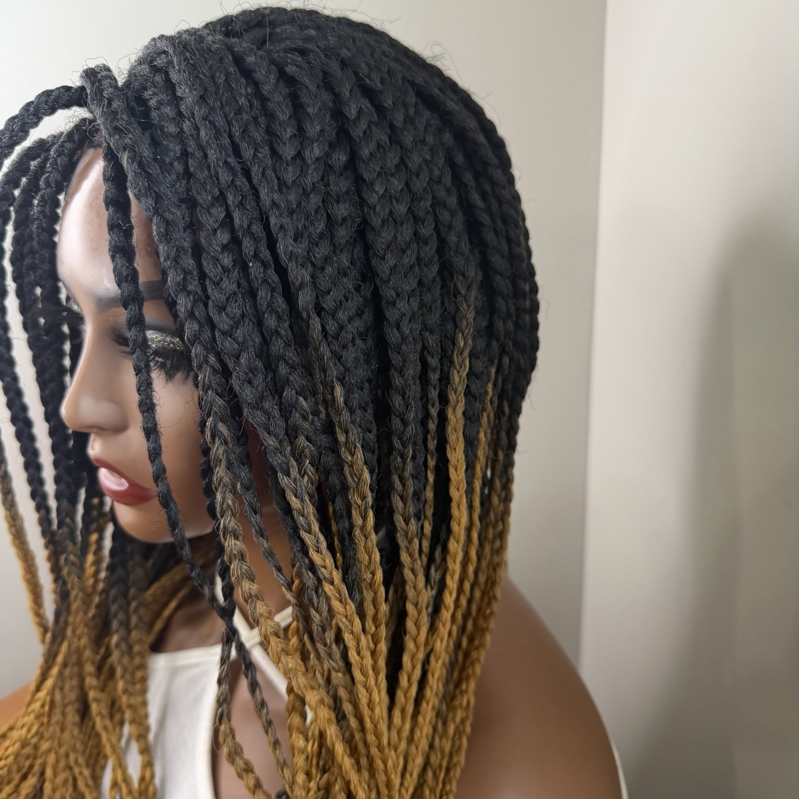 SENSATIONNEL CLOUD 9 4X4 SWISS LACE PARTING WIG – BOX BRAID 30” (READ)