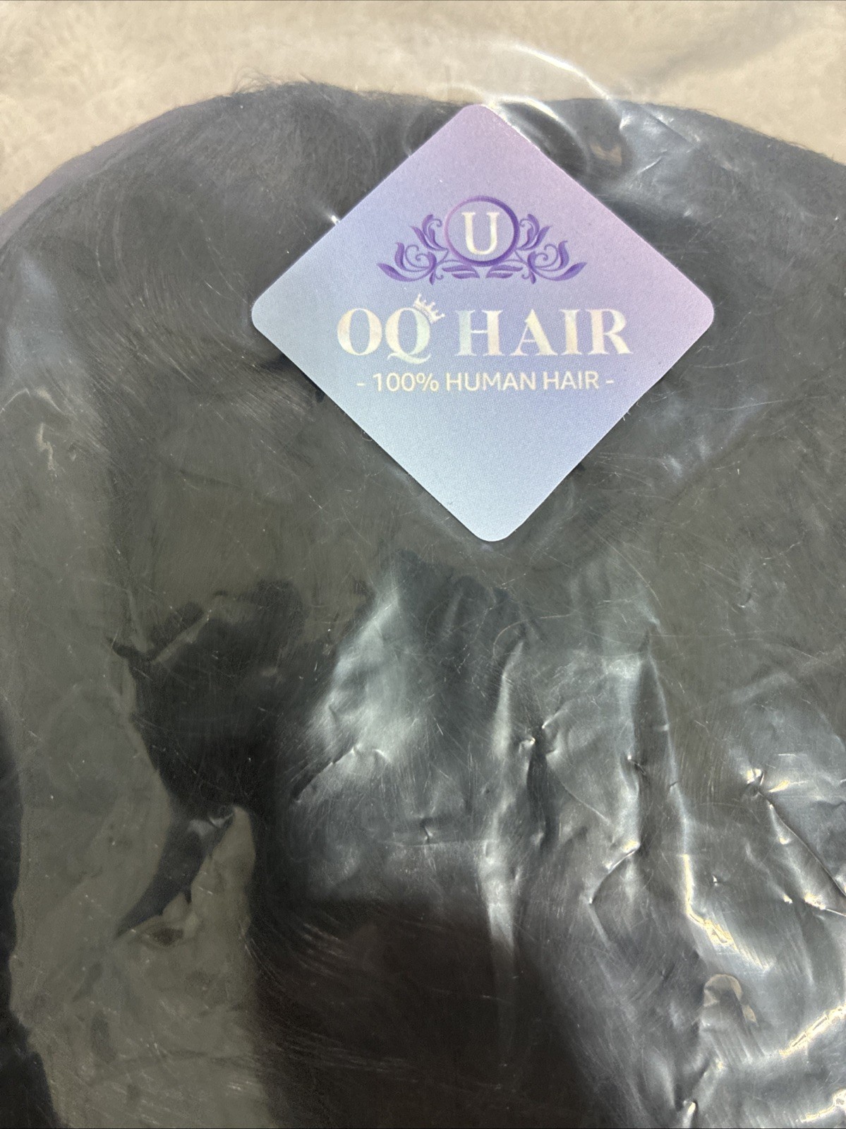 OQ Hair Water Wave Human Hair Wig 26” Black Natural Wavy Lace Wig