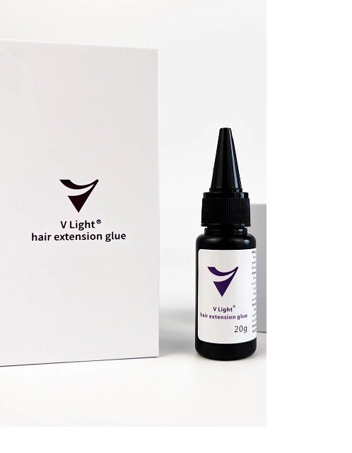 COMBO! Two V-light Hair Extensions Glues, UV light Bonding- Black & Transparent