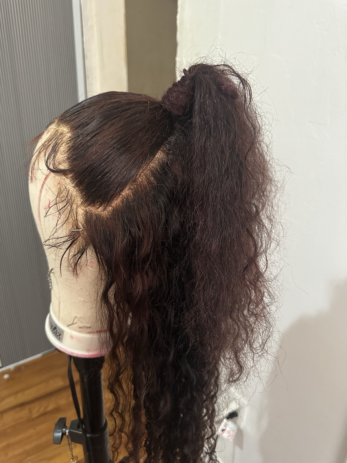 Half Up Half Down Ponytail 13×6 Hd Lace Front Wig Human Hair Curly Deep Wave