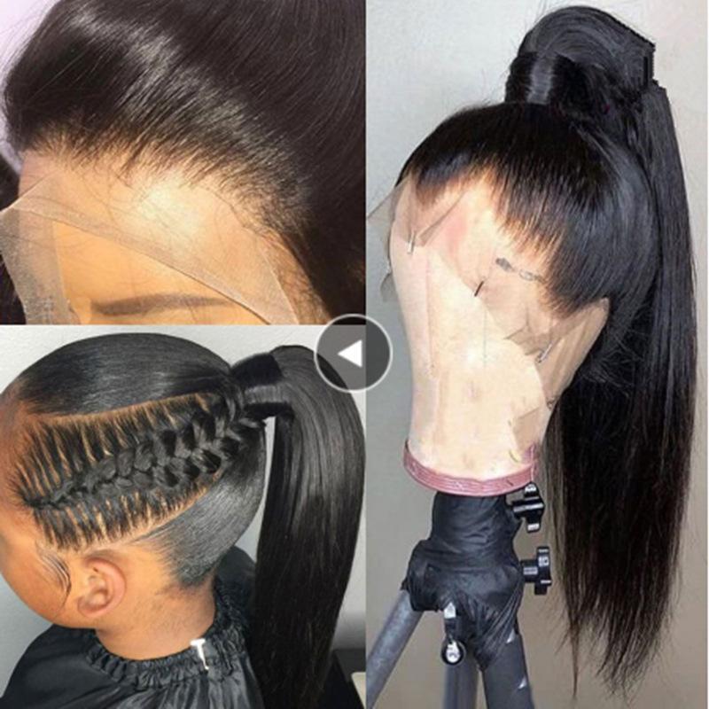 360 Lace Frontal Wigs Brazilian Straight Lace Front Human Hair Wigs Pre Plucked
