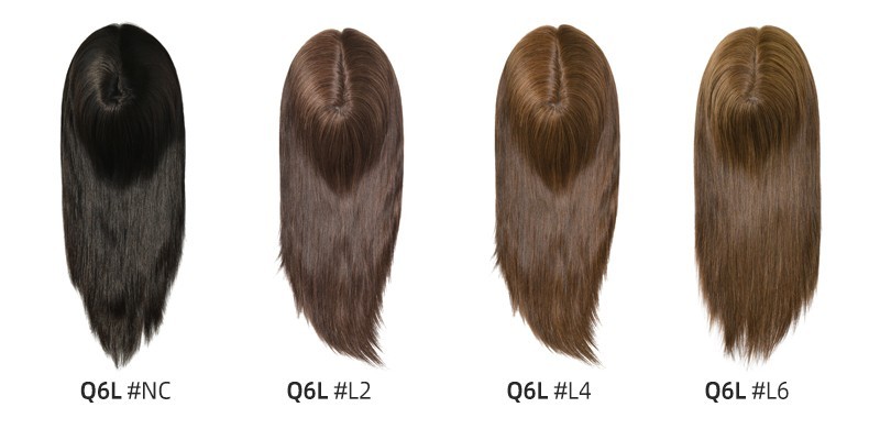 Wig For Womens Human Hair Replecement System Lace Poly Skin Medium Hairpieces Q6