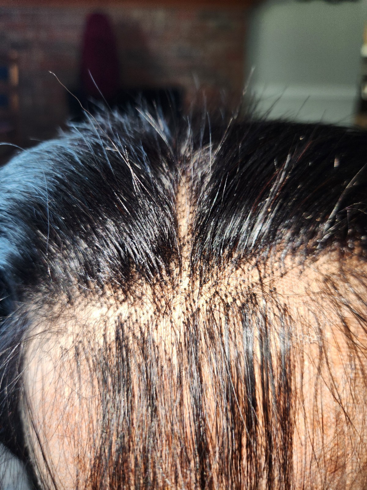 Pre-everything Black Lace Front Wig Middle Part Glue Attachment Women