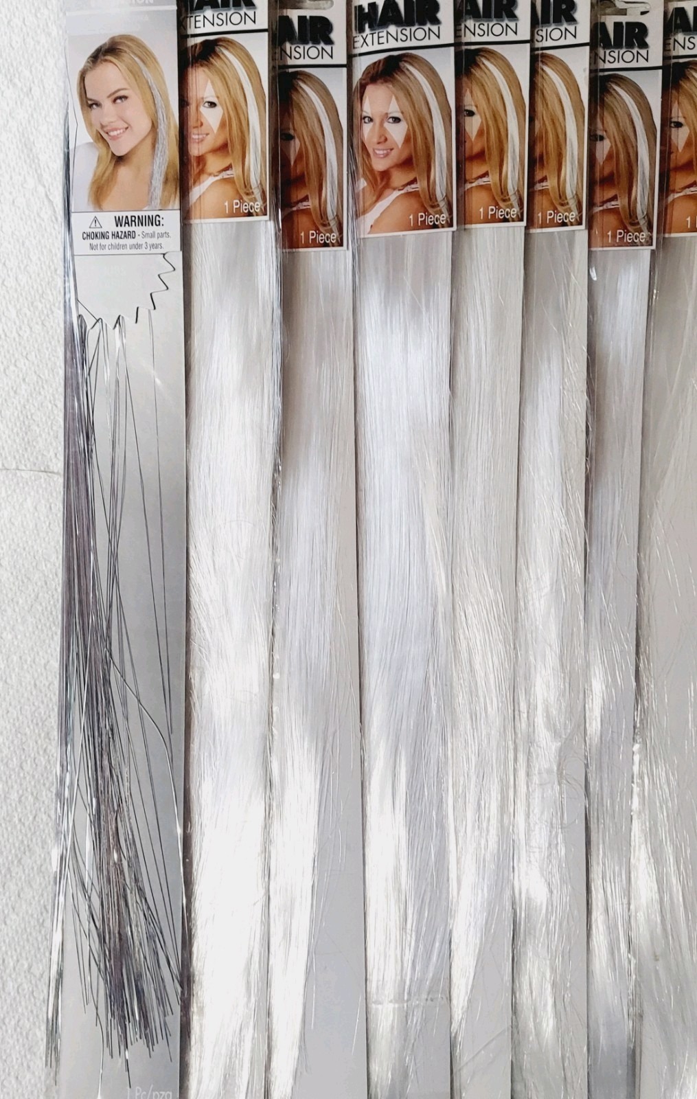 AMSCAN 15″ Hair Extension Lot of 18 Packages White Orange Black