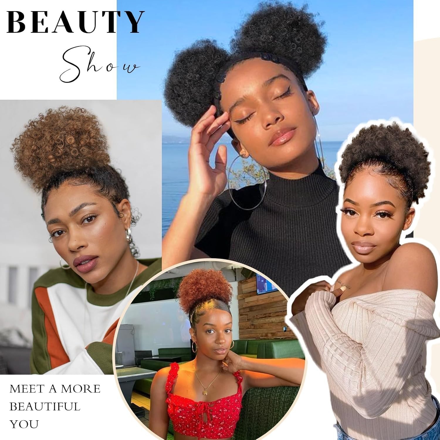 Versatile Synthetic Afro Puff Instant Hair Extension – Perfect for All Occasions