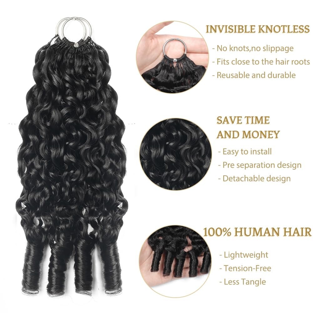 Extensiones de cabello humano rizado birmano de 45 cm (18 pulgadas), 50 g