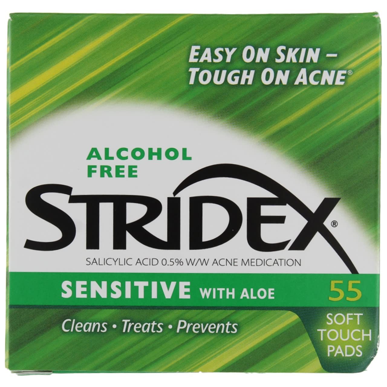 Daily Care Acne Pads for Sensitive Skin with Aloe 55 Count