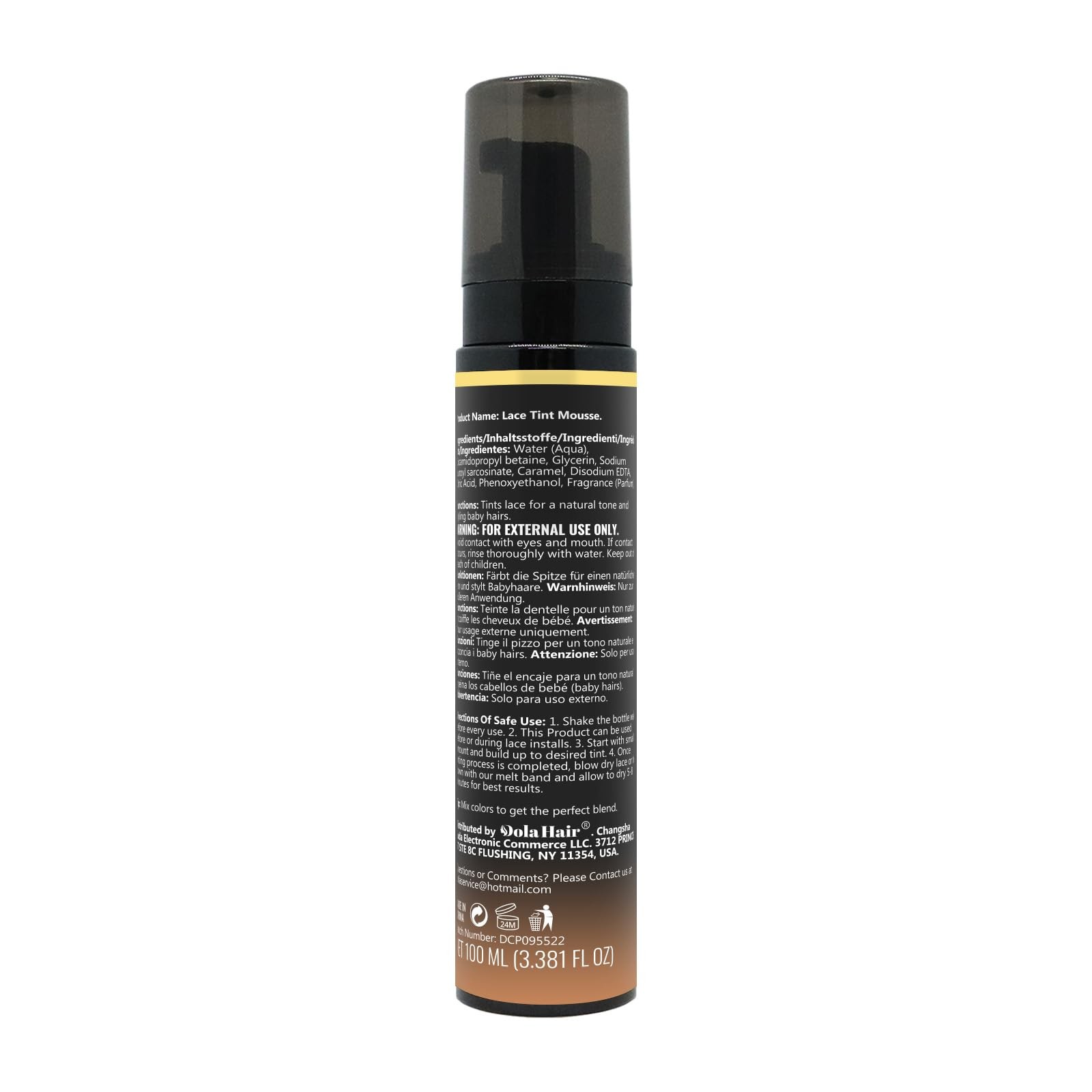 Dolahair Lace Tint Spray Mousse for Lace Front Wigs – Melting Foam, Hair Mous…