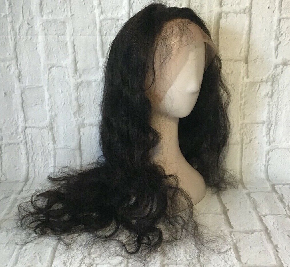BEEOS – 360 LACE FRONTAL WIG – 100% HUMAN HAIR – WAVE – PRE PLUCKED – 22 INCH