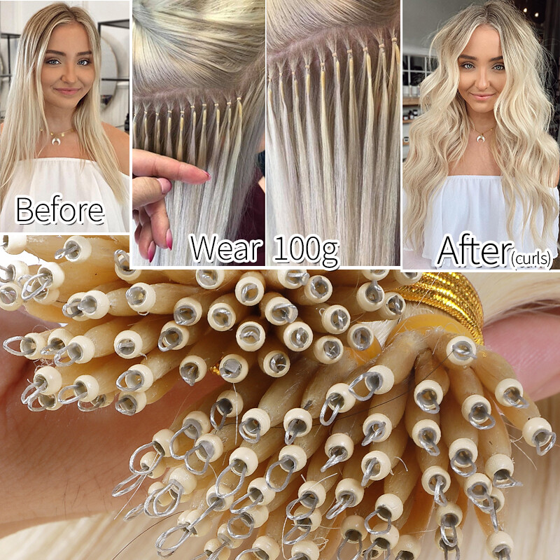 CLEARANCE Nano Ring Extensions 100% Real Remy Human Hair Thick Balayage Ombre